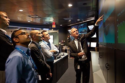 Akamai's Network Operations Command Center with CEO Tom Leighton.