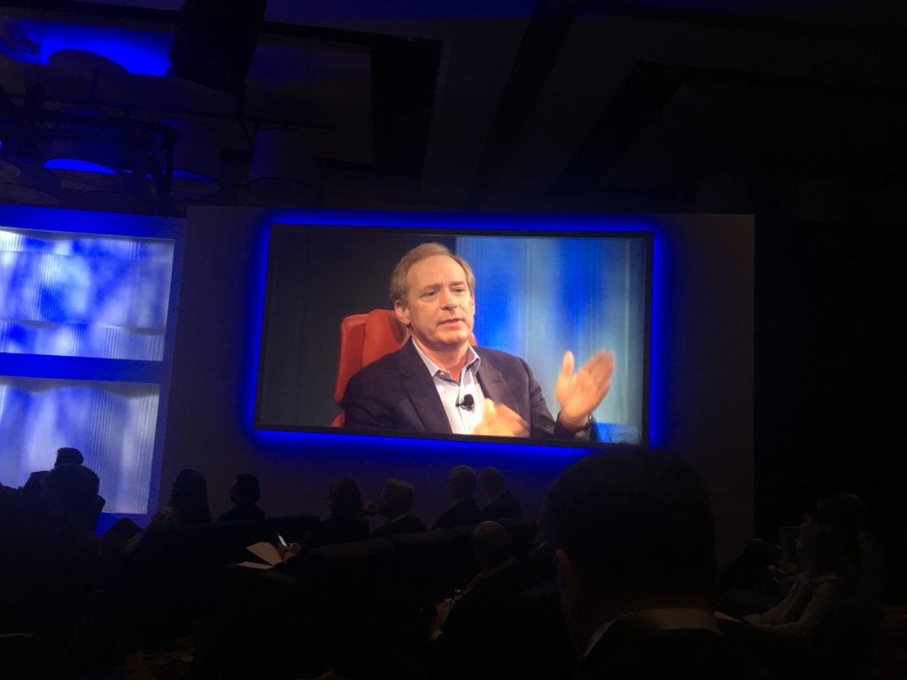 Microsoft CEO Brad Smith lamented the restrictions on H-1B work visas and its effects on the tech sector.