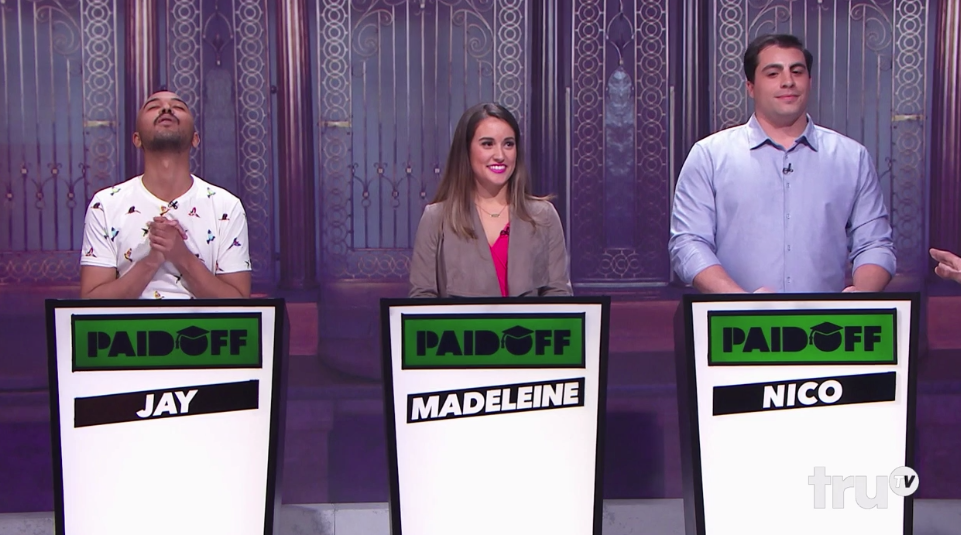The student debt crisis is put into perspective in a hilarious game show Paid Off.