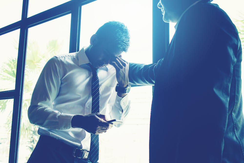 A human boss shows compassion for his subordinate.
