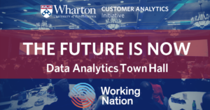 Graphic for The Future Is Now town hall event