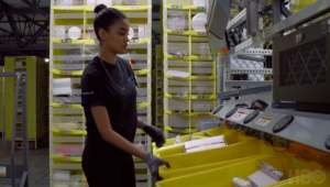 Amazon associate at fulfillment center.