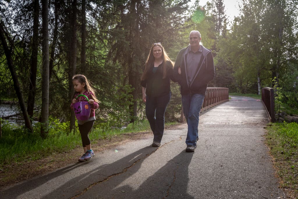 Photo of Dental Health Aide Therapist student Anna DeGraffenreid with her family.