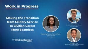 Work in Progress podcast with Stephen Keck and Christopher Cruz of the U.S. Coast Guard on helping service members prepare for the transition to civilian careers