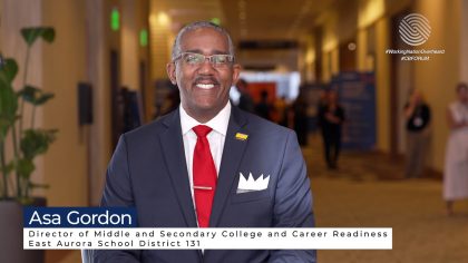 Asa Gordon, East Aurora School District 131, talks to WorkingNation at College Board Forum about the parents' role in helping students navigate post-high school options