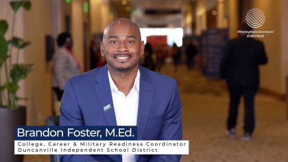 Brandon Foster, Duncanville Independent School District, discusses post-high school career options, including college and the military, with WorkingNation at the College Board Forum