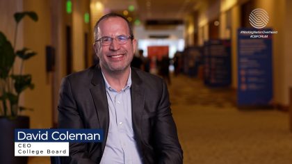 David Coleman, College Board, joins WorkingNation at the College Board Forum to talk about the focus on skills over where you go to college