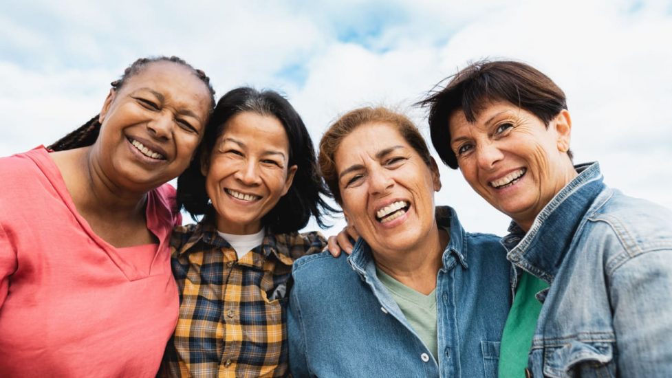 Four older women
