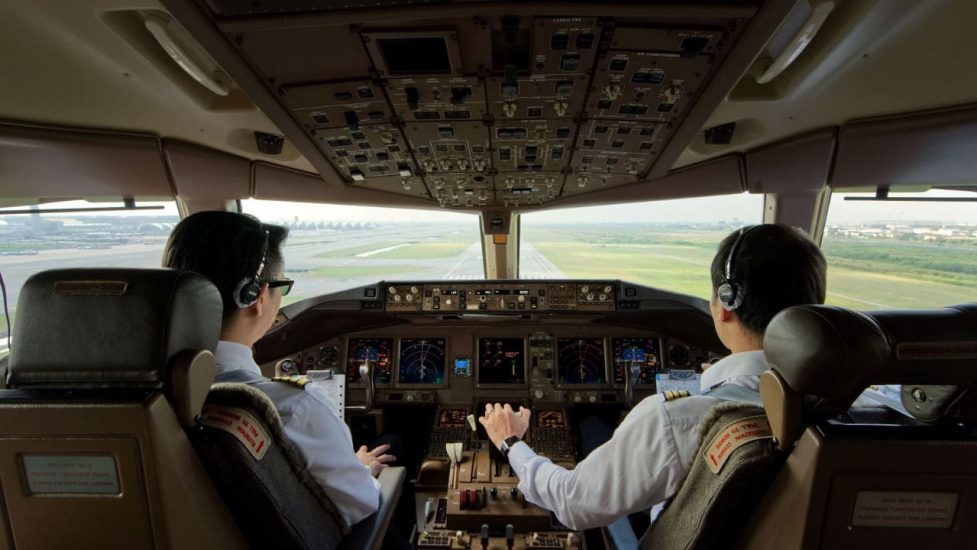 PILOTS IN THE COCKPIT