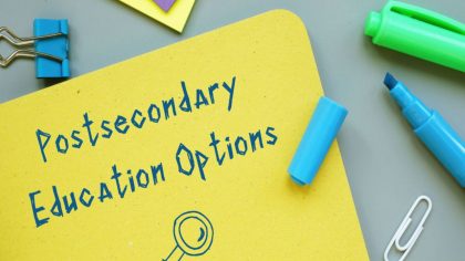 Postsecondary Education Options inscription on the page.