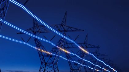 POWERLINES AT NIGHT