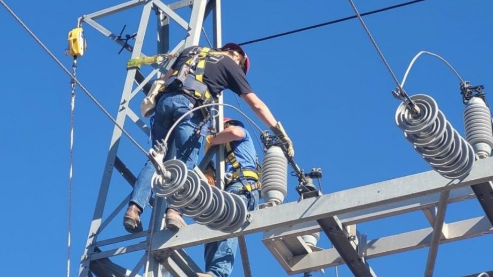 Training on powerline construction